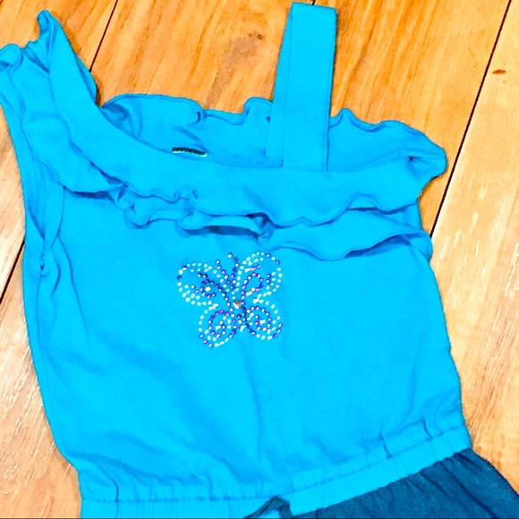 summer shorts jumper romper - girl 5 - school days  - beach pool fun t… - Picture 1 of 3